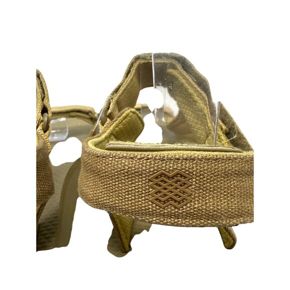 FLX Womens Tan Adjustable Strap Sandals With Textured Sole Size 10M - Picture 4 of 13